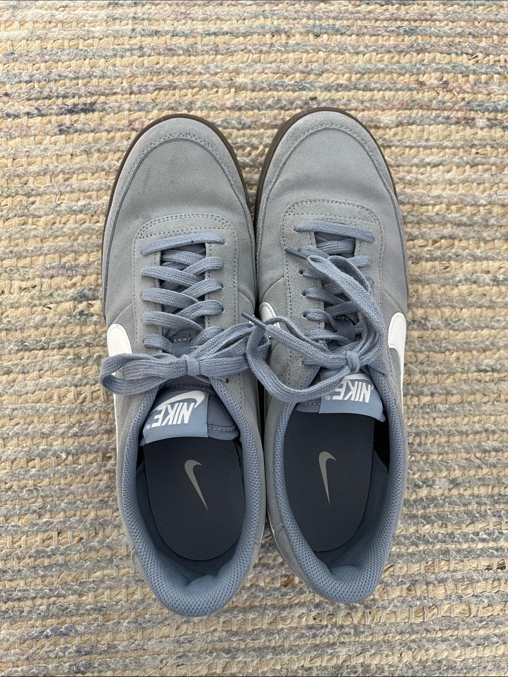 Mens Nike Killshot Light Grey Blue Suede Sneakers
